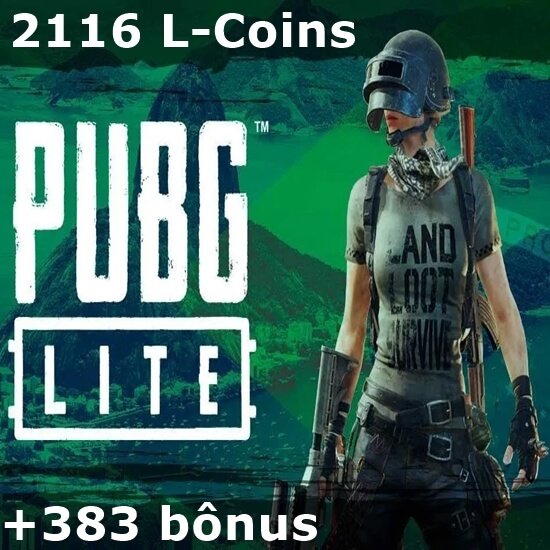 PUBG Lite - 2.116 L-Coins + 383 bônus PUBG Lite - 2.116 L-Coins + 383 bônus