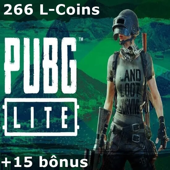 PUBG Lite - 266 L-Coins + 15 bônus PUBG Lite - 266 L-Coins + 15 bônus